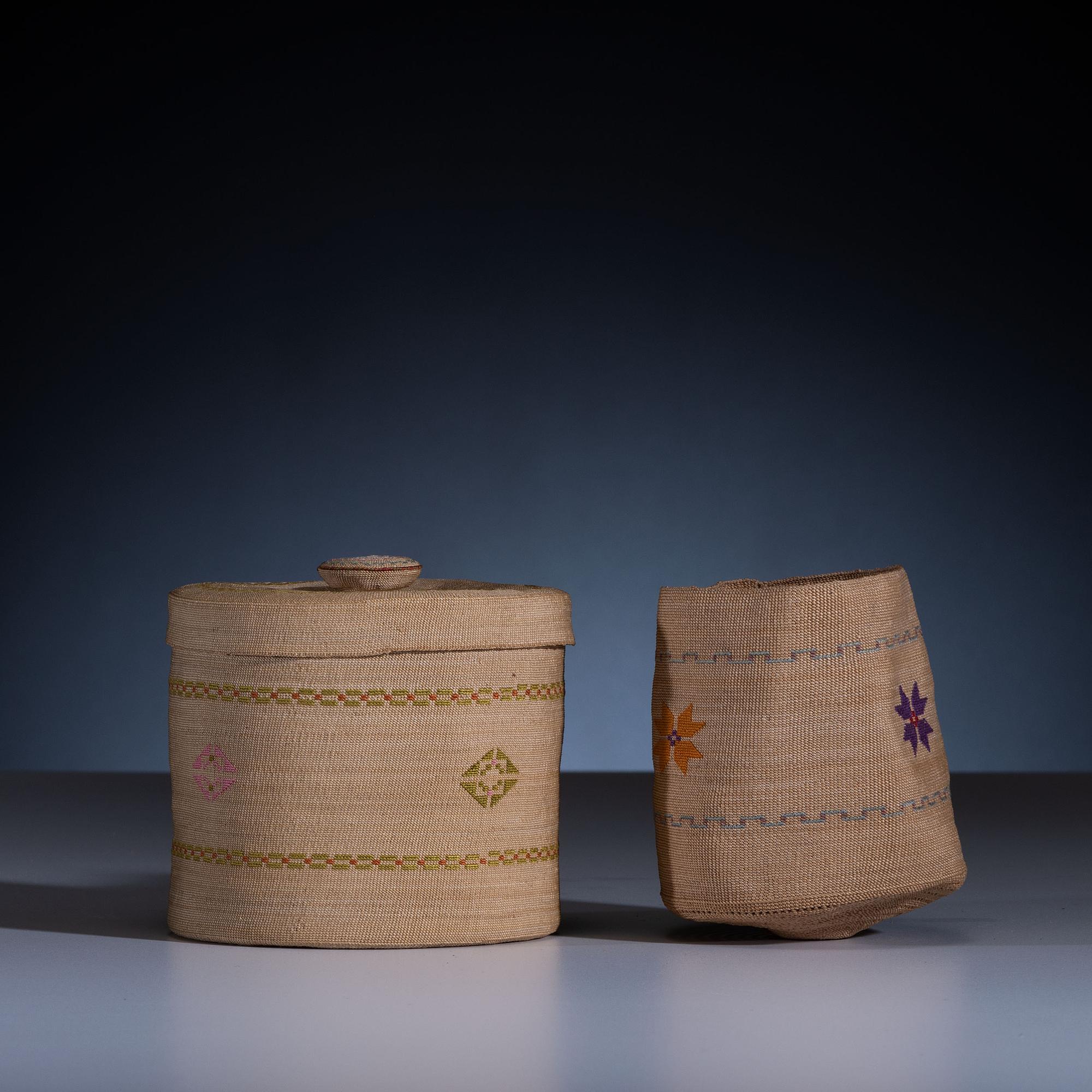 Attu Lidded Rattle Top Basket