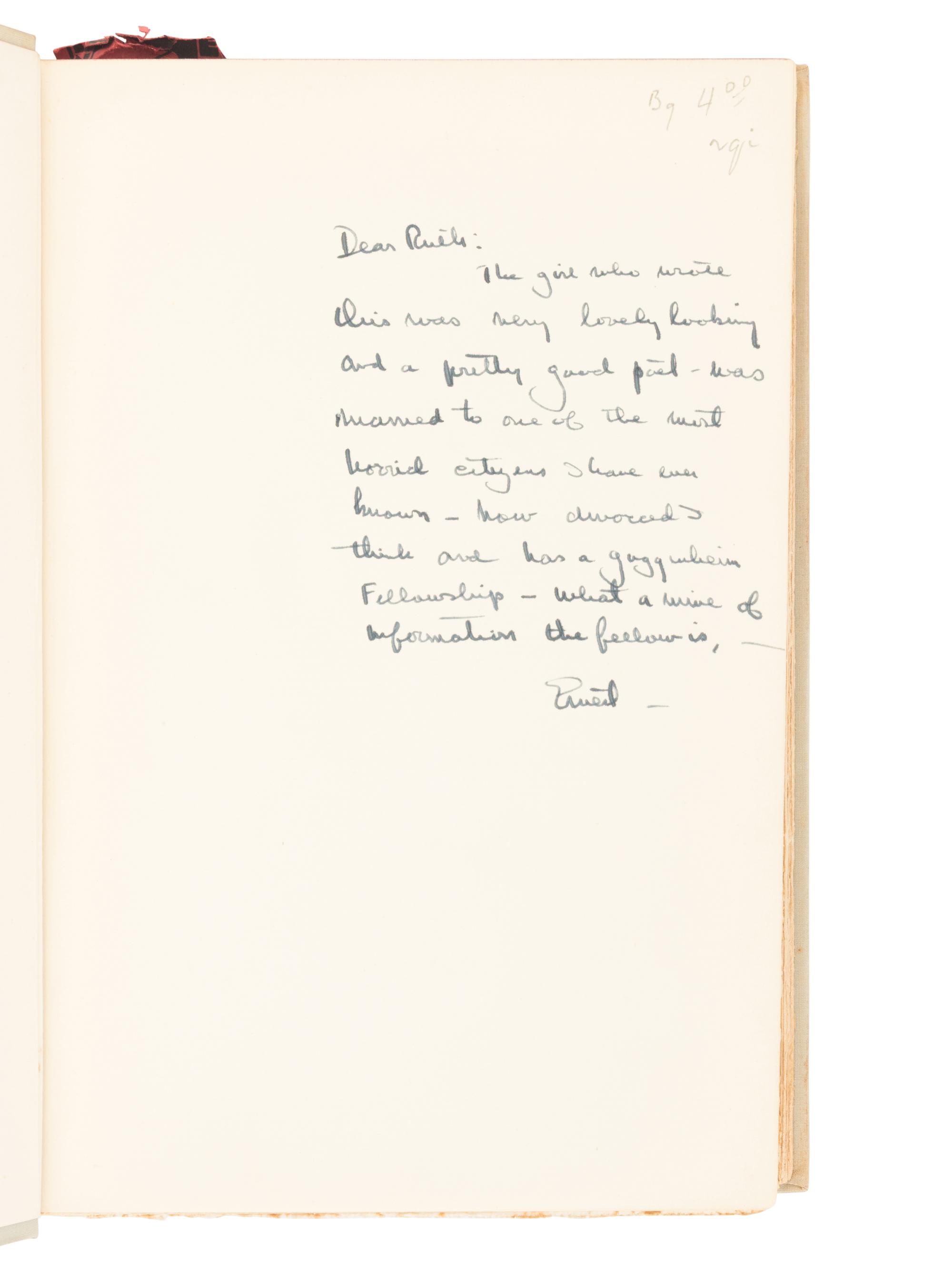 [HEMINGWAY, Ernest (1899-1961)]. TAGGARD, Genevieve (1894-1948). The Life and Mind of Emily Dickinson . New York and London: Alfred A. Knopf, 1930.