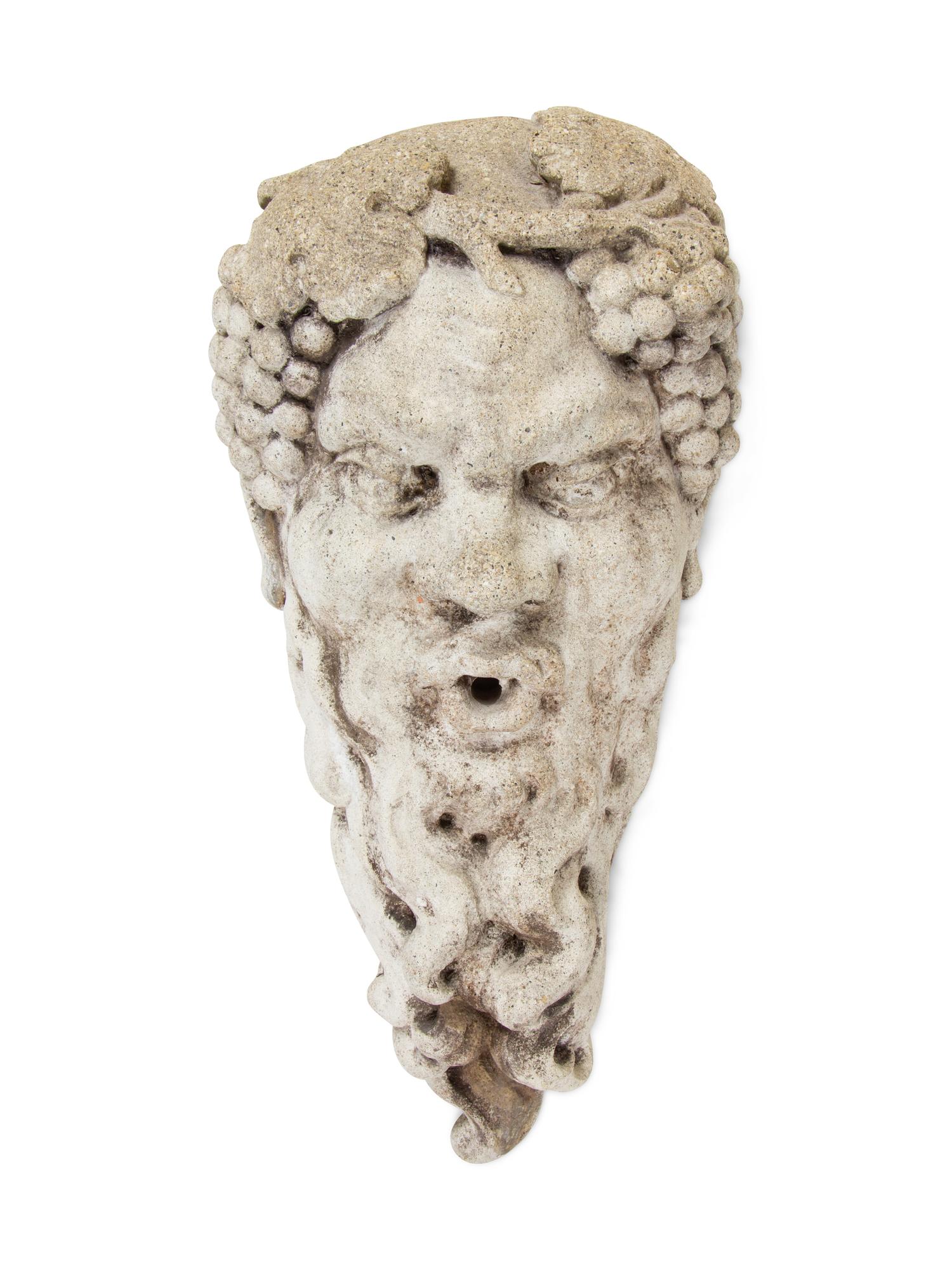 A Cast Stone Fountain Mask