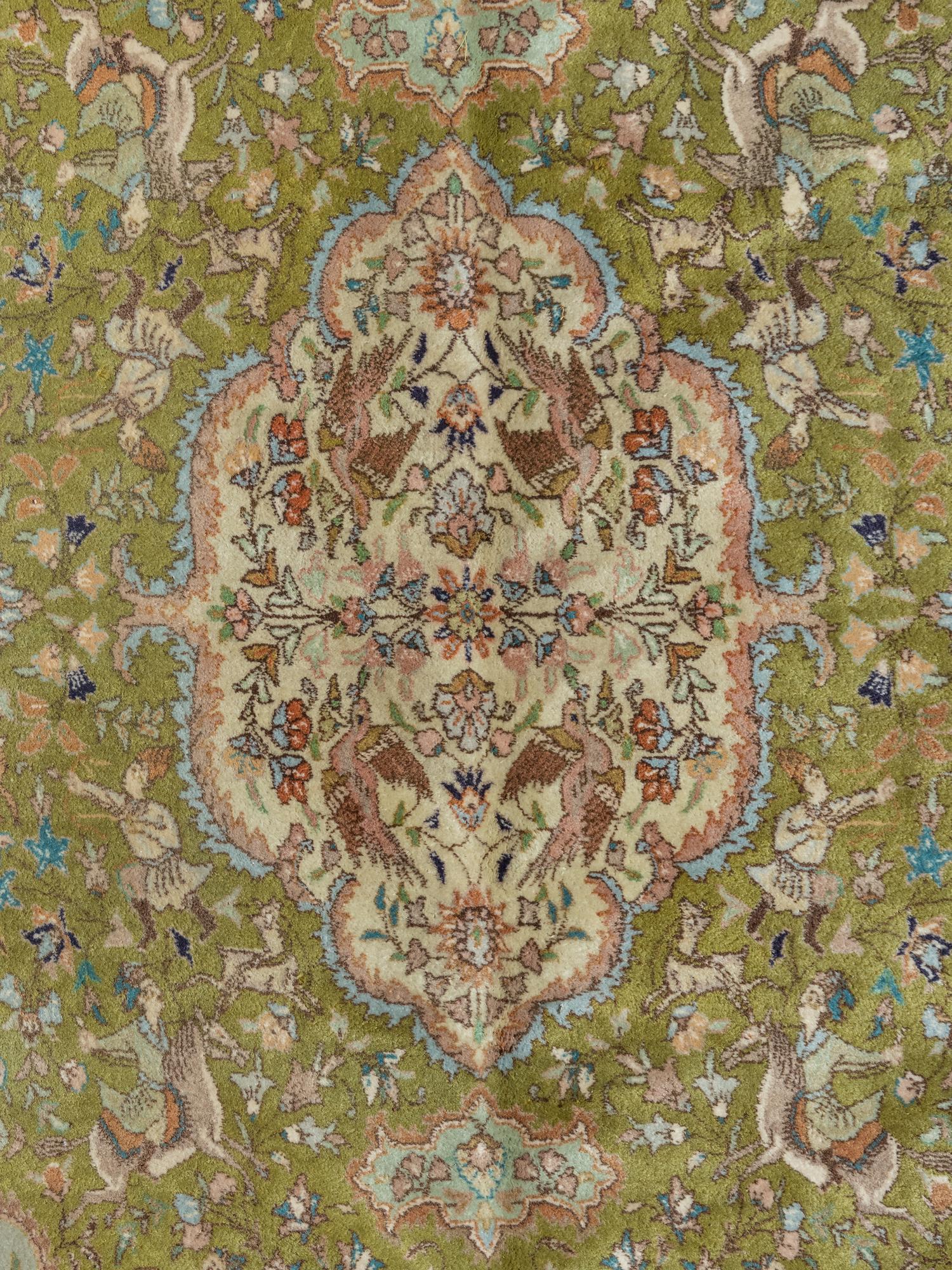 A Persian Wool Pictorial Rug