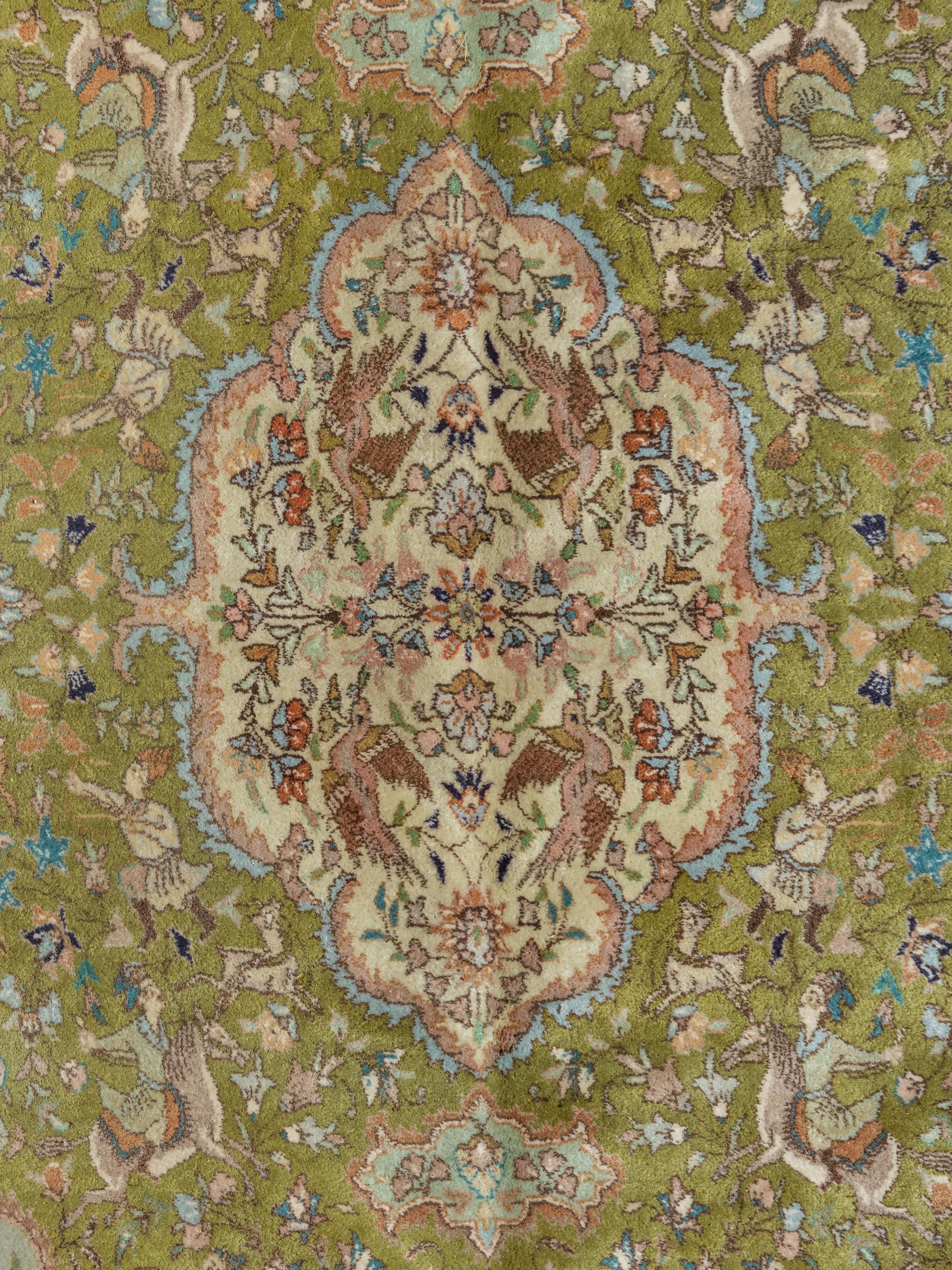 A Persian Wool Pictorial Rug