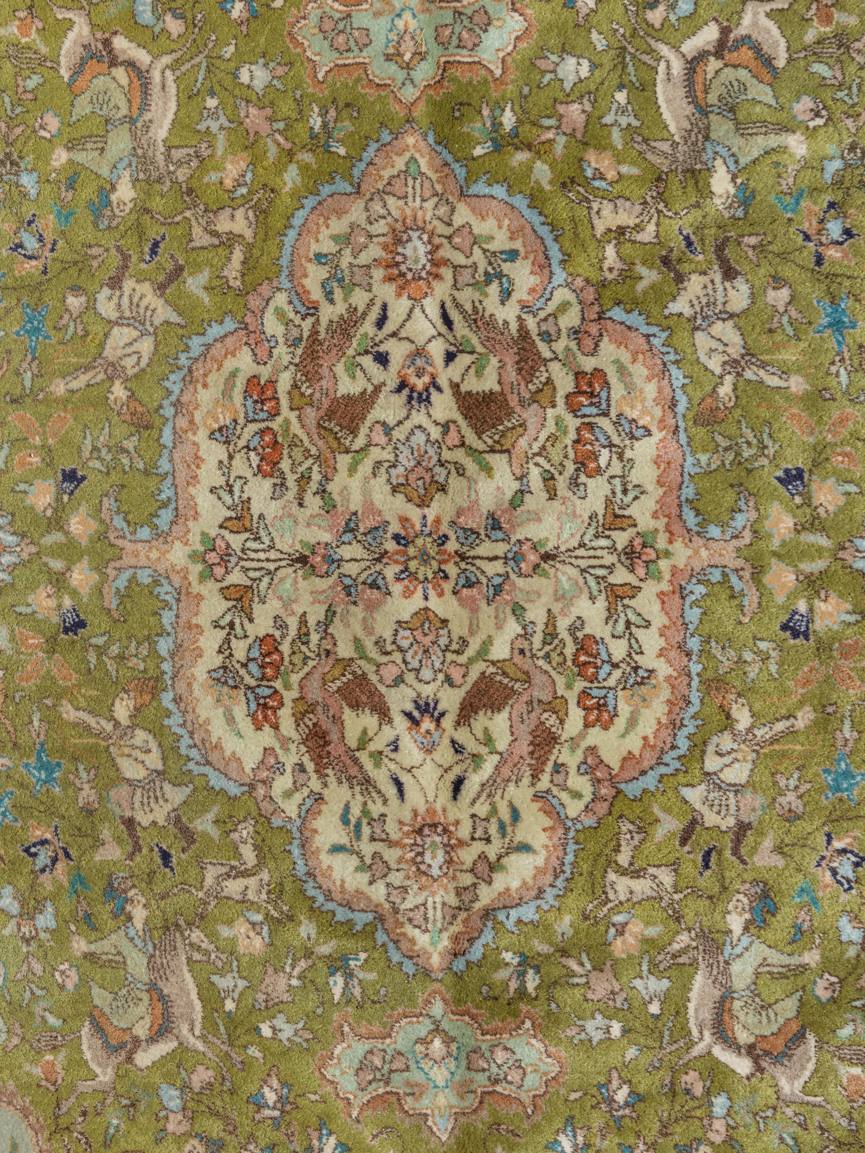 A Persian Wool Pictorial Rug