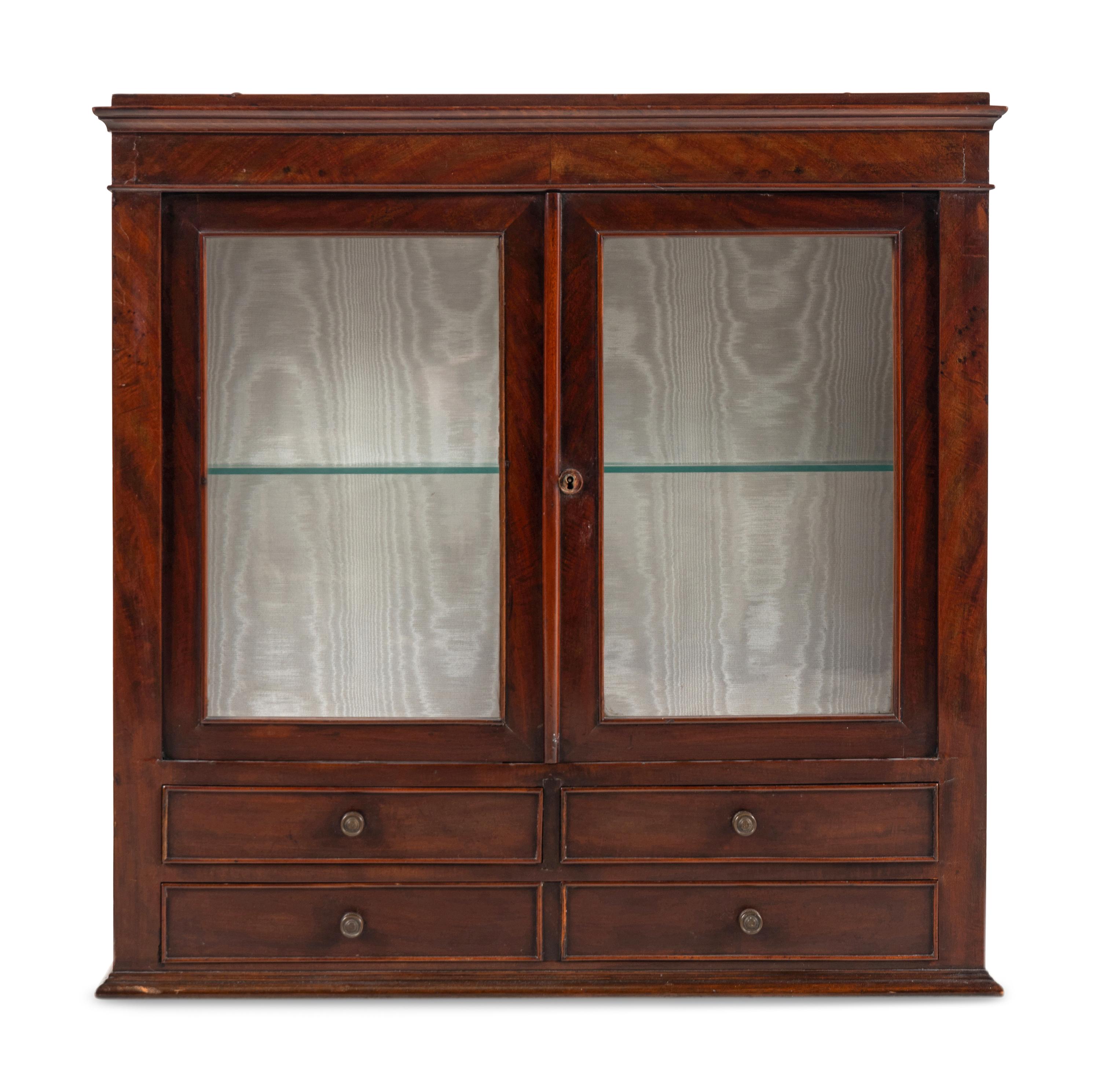 An English Mahogany Hanging Cabinet