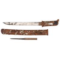 Shibayama Inlaid Wood Tanto Koshirae