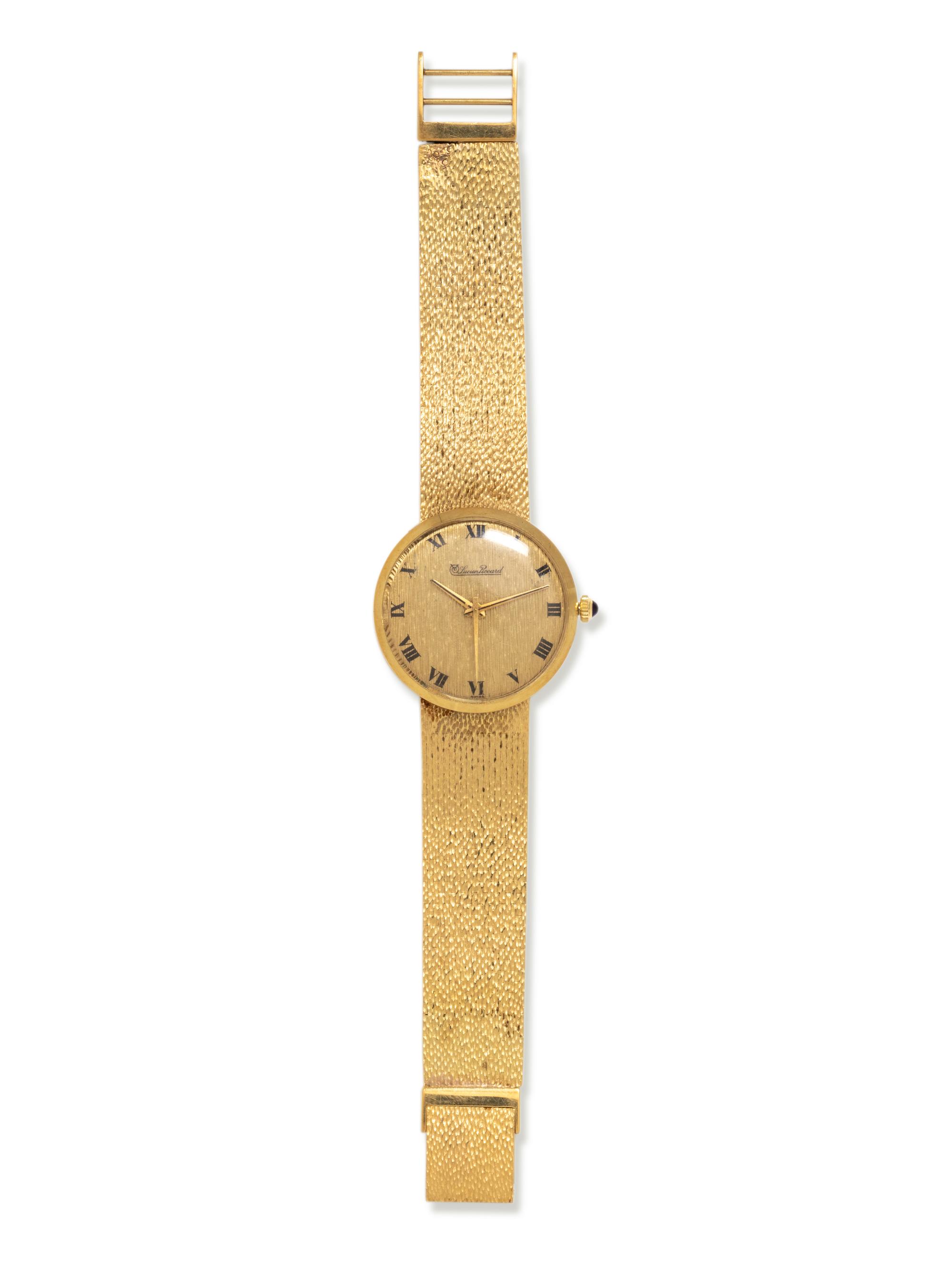 LUCIEN PICCARD, 14K YELLOW GOLD WRISTWATCH