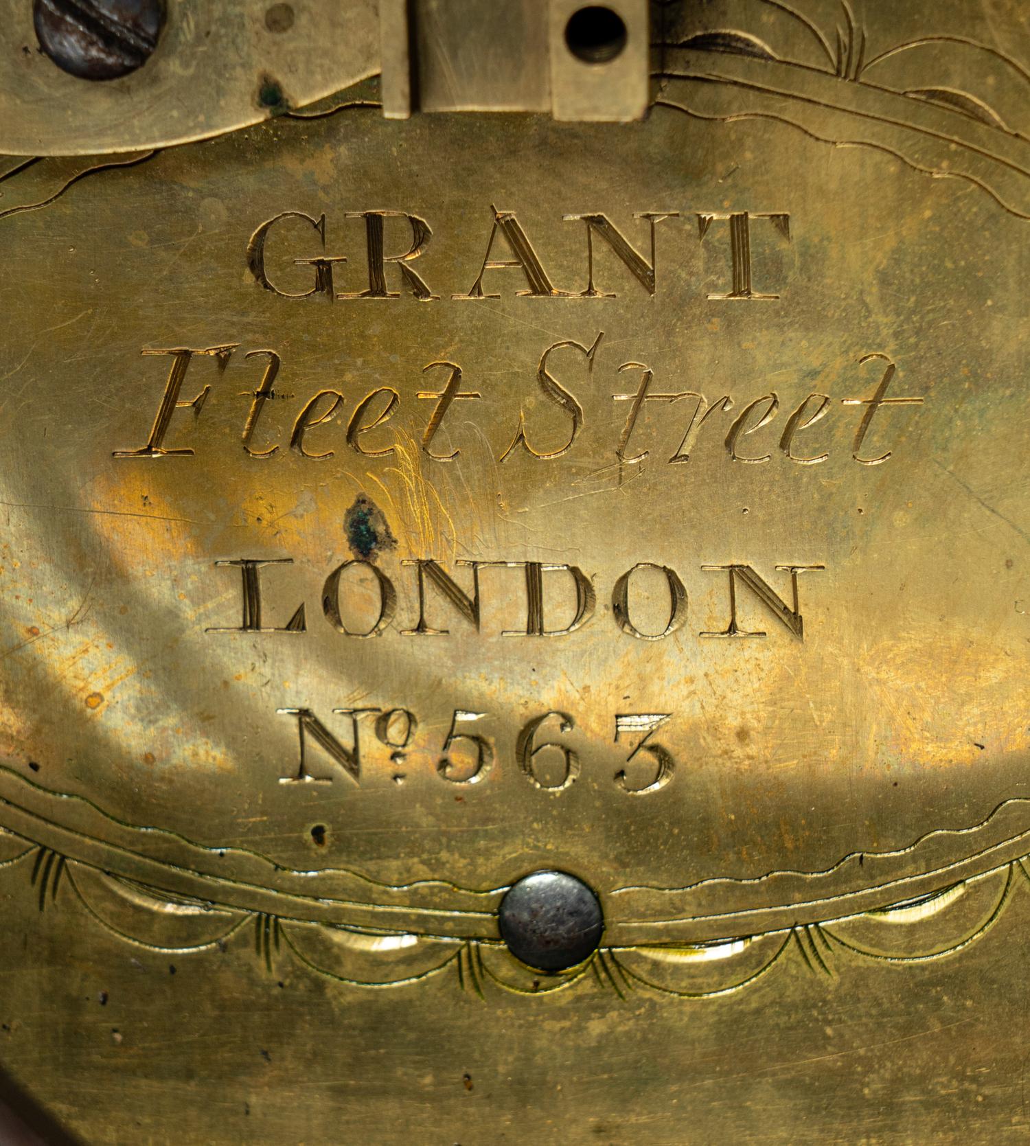 A George III Ebonized and Brass Mounted Bracket Clock
