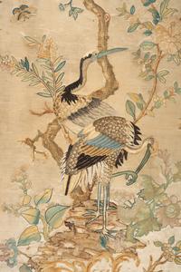 A Pair of Italian Silk and Needlework Panels