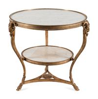 A French Gilt Bronze and Marble Guéridon