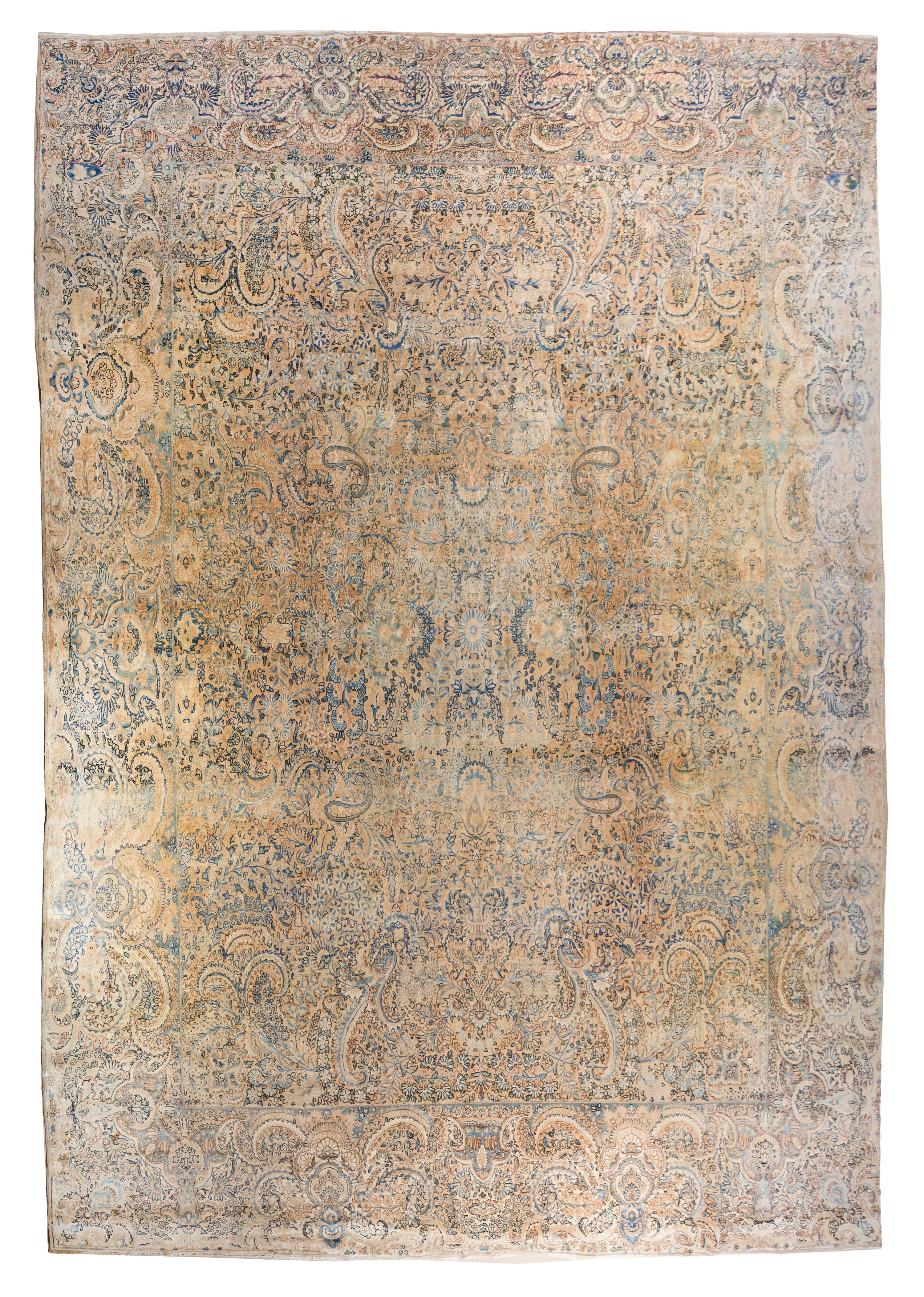 A Kirman Wool Carpet 15 feet 7 inches x 14 feet.