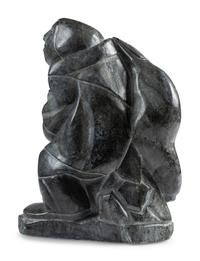 Inuit Soapstone Carving of Hunter and Seal