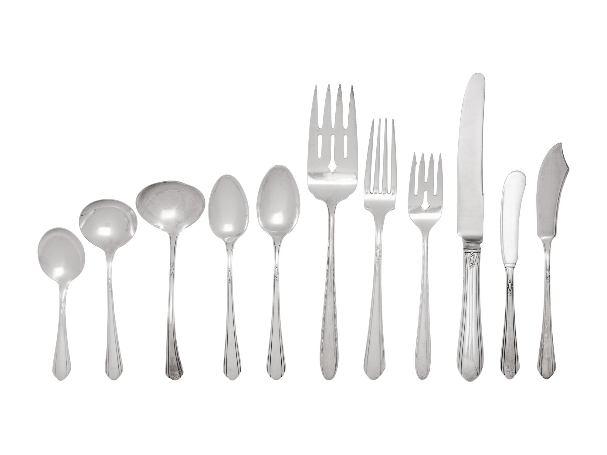An American Silver Assembled Flatware Service