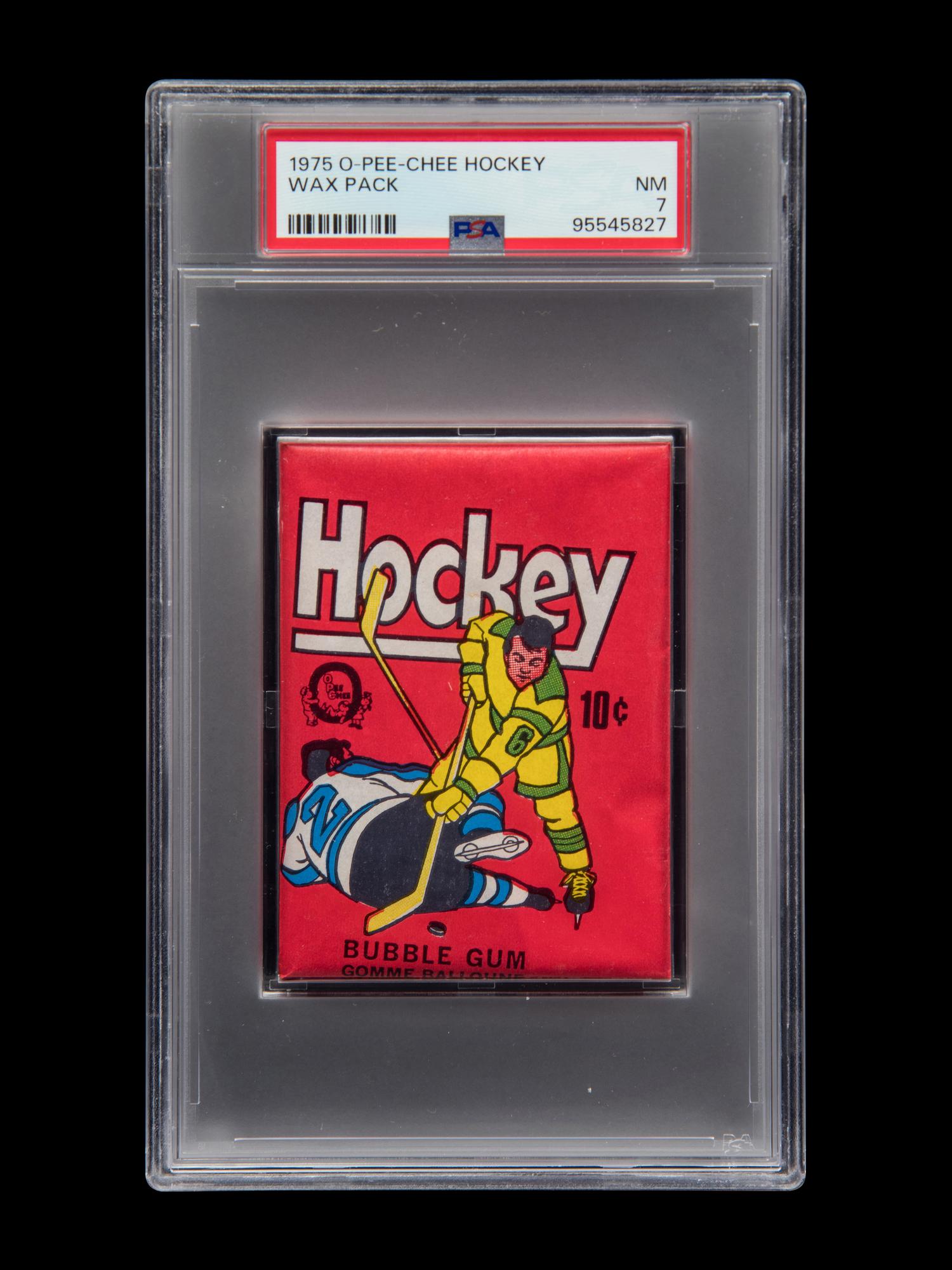 A Sealed Unopened Wax Pack of 1975-76 O-Pee-Chee Hockey Cards (PSA 7 NM)