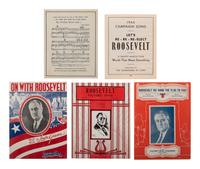 [ROOSEVELT, Franklin Delano (1882-1945). A large group of broadsides, pamphlets, tickets, and other campaign ephemera.