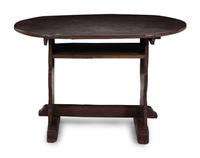 A Continental Oak Oval Trestle Table