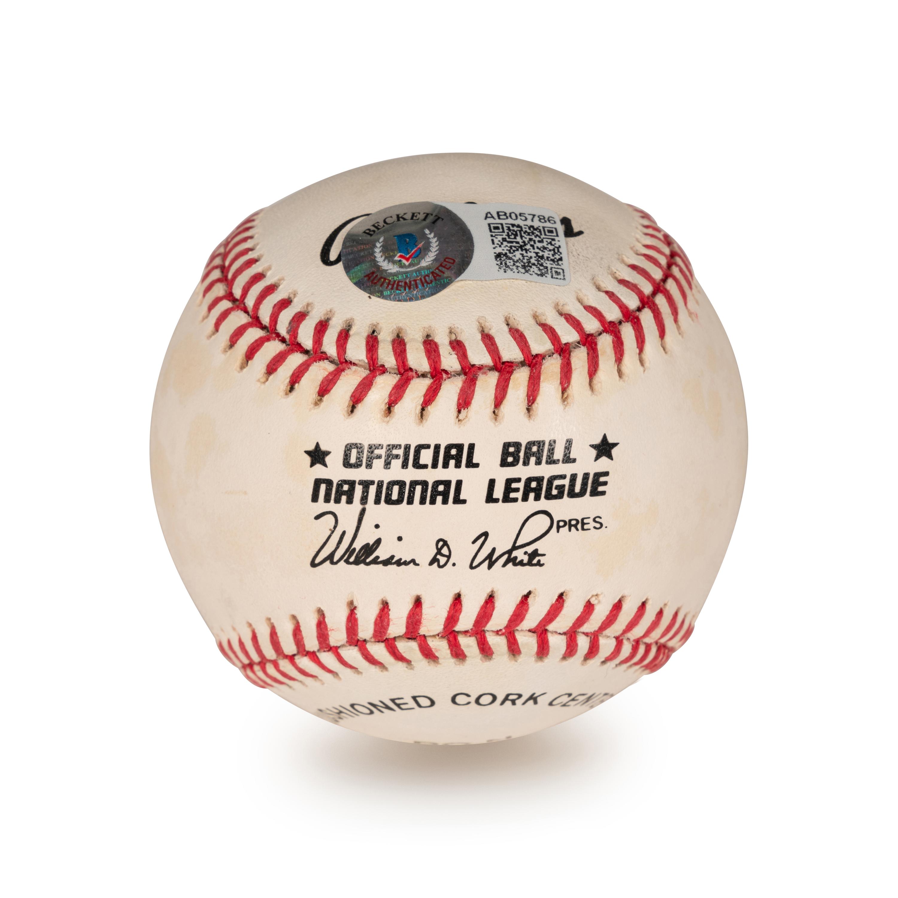A Willie Mays Signed Autograph Baseball (Beckett Authentication Services Letter BAS Certified),
