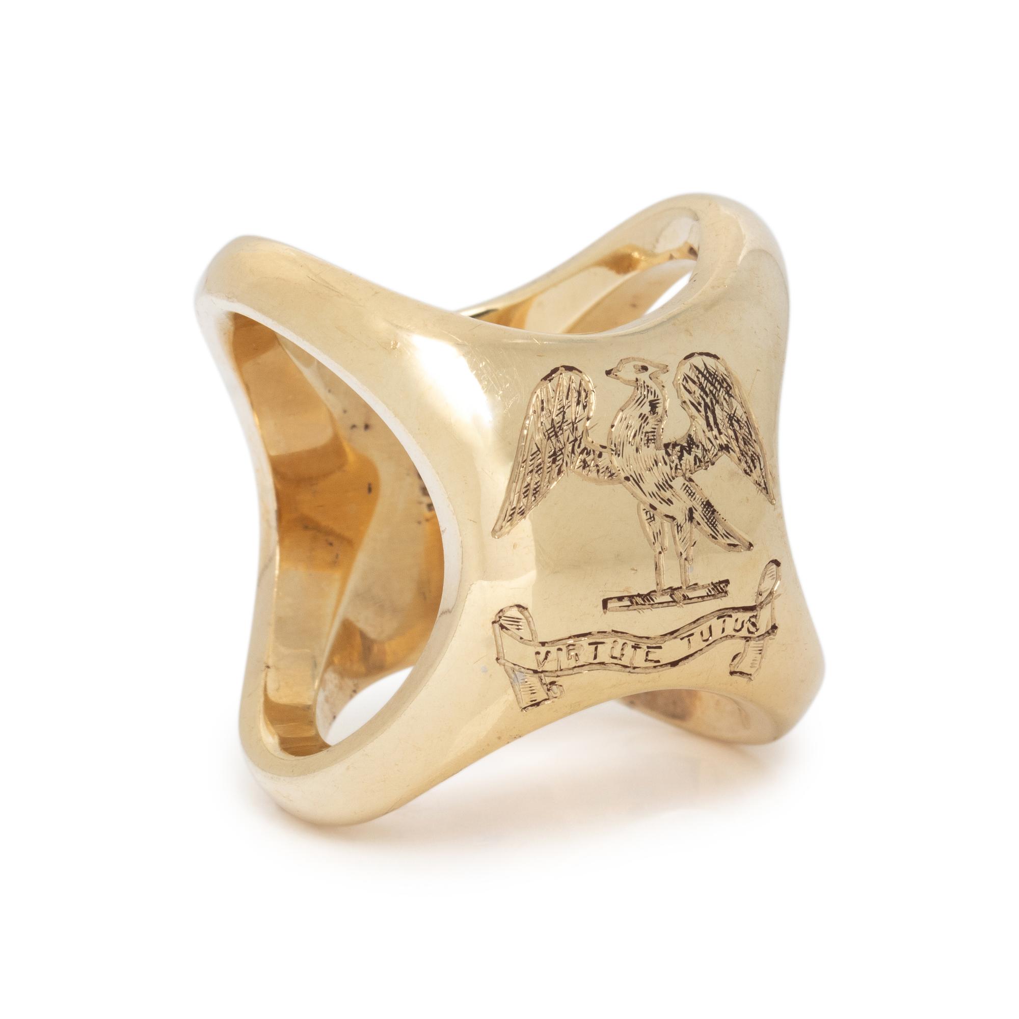 YELLOW GOLD SCARF RING
