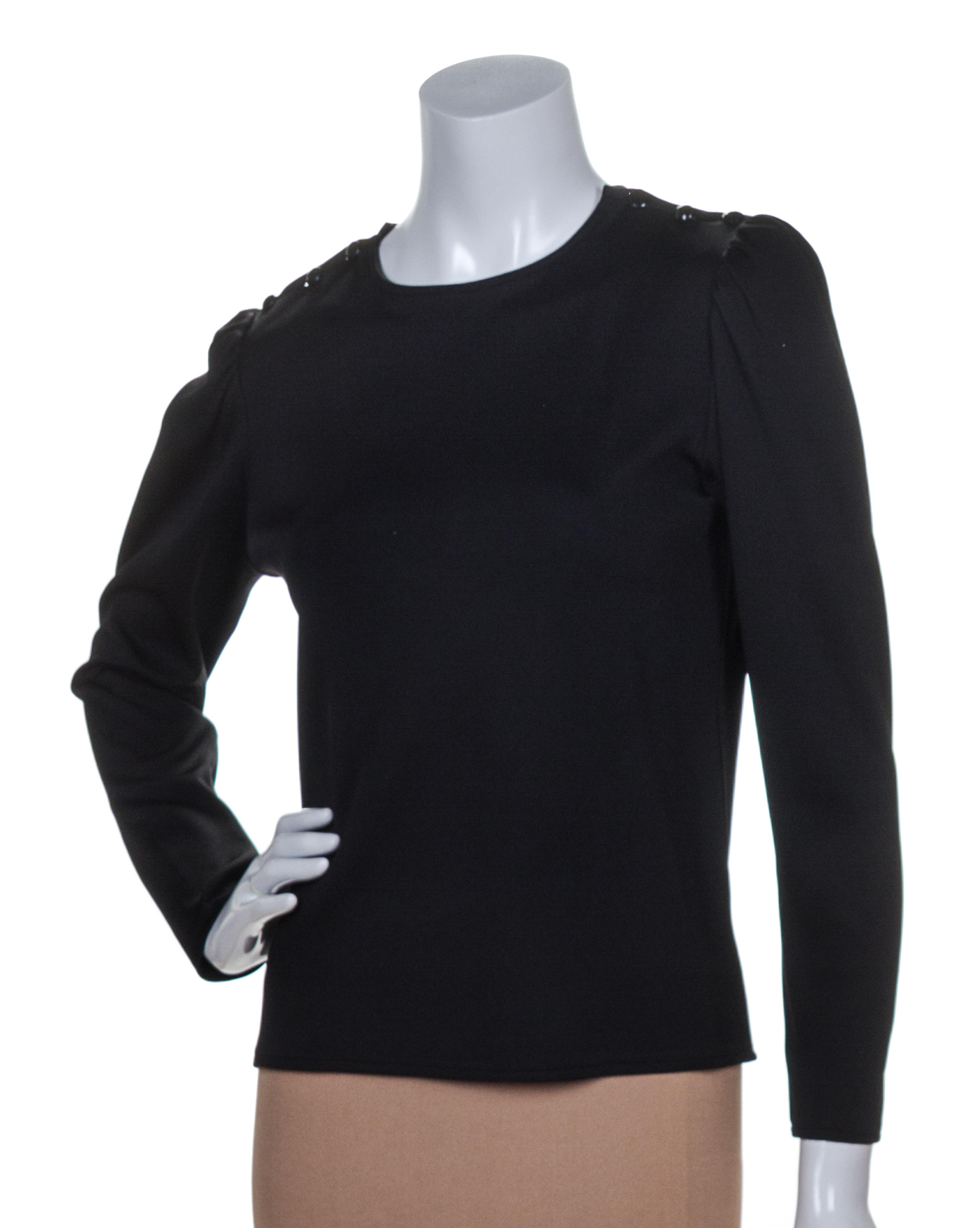 An Yves Saint Laurent Black Top, Size 38.