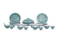 A Collection of Chinese Famille Rose Porcelain Dining Wares