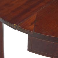 A Federal Inlaid Mahogany Demilune Card Table