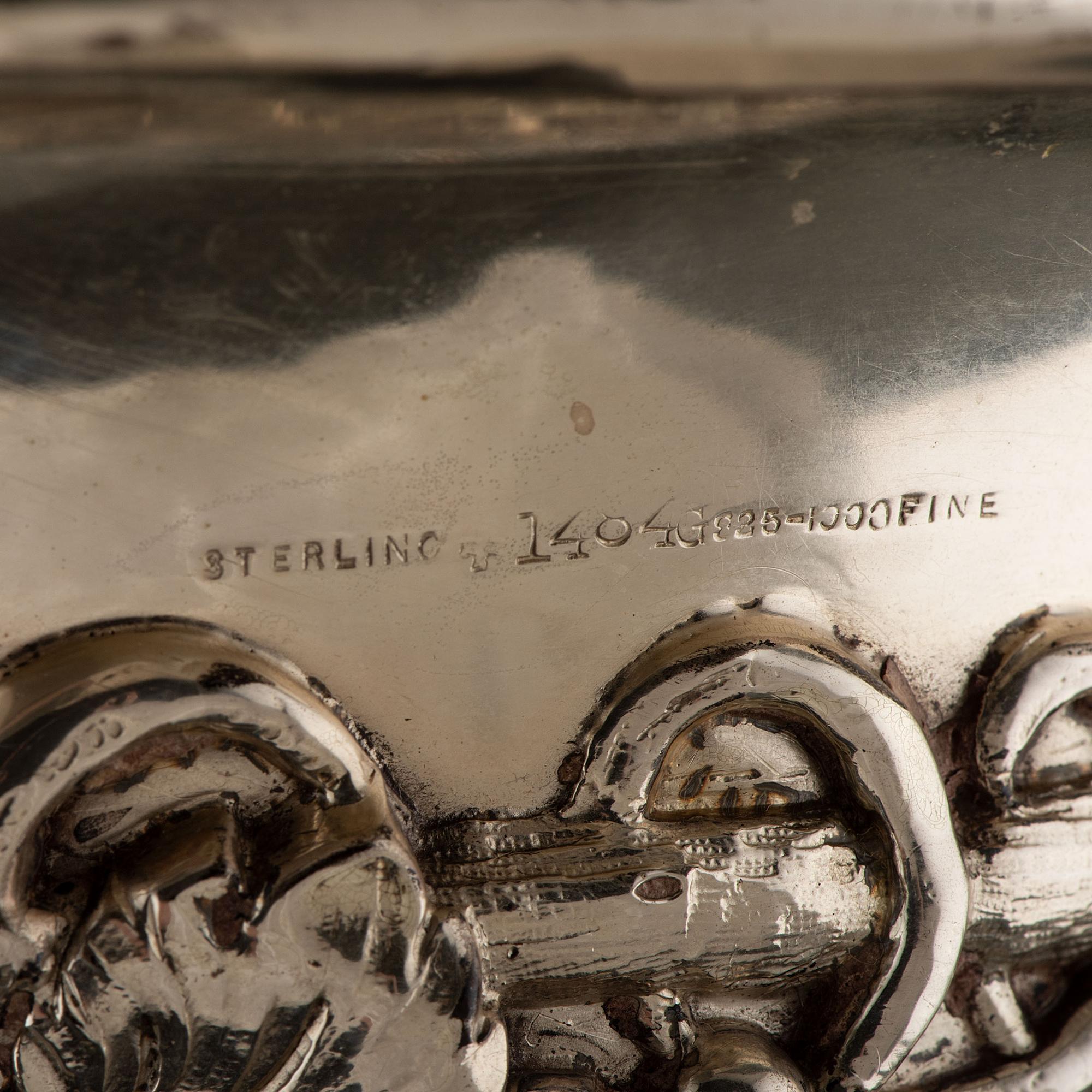 A Brilliant-Period Cut Glass Vase with an American Silver Mount