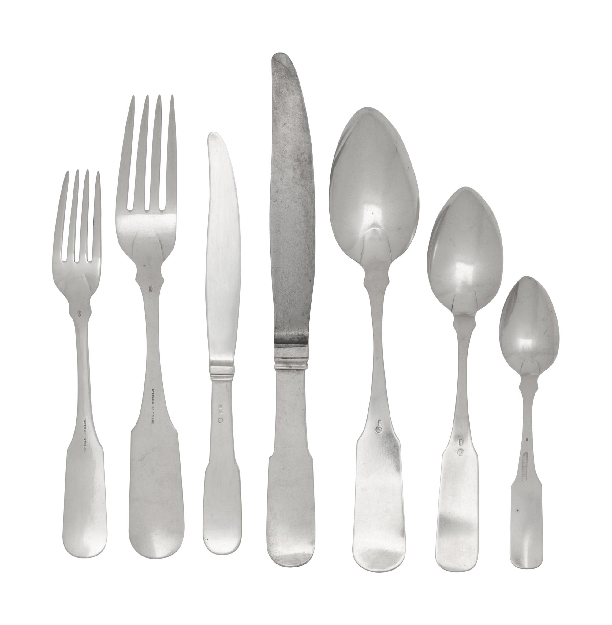 An Assembled Silver Flatware Service