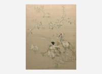 A set of four Chinese silk-embroidered panels depicting birds and flowers 刺繡花鳥 一組四件