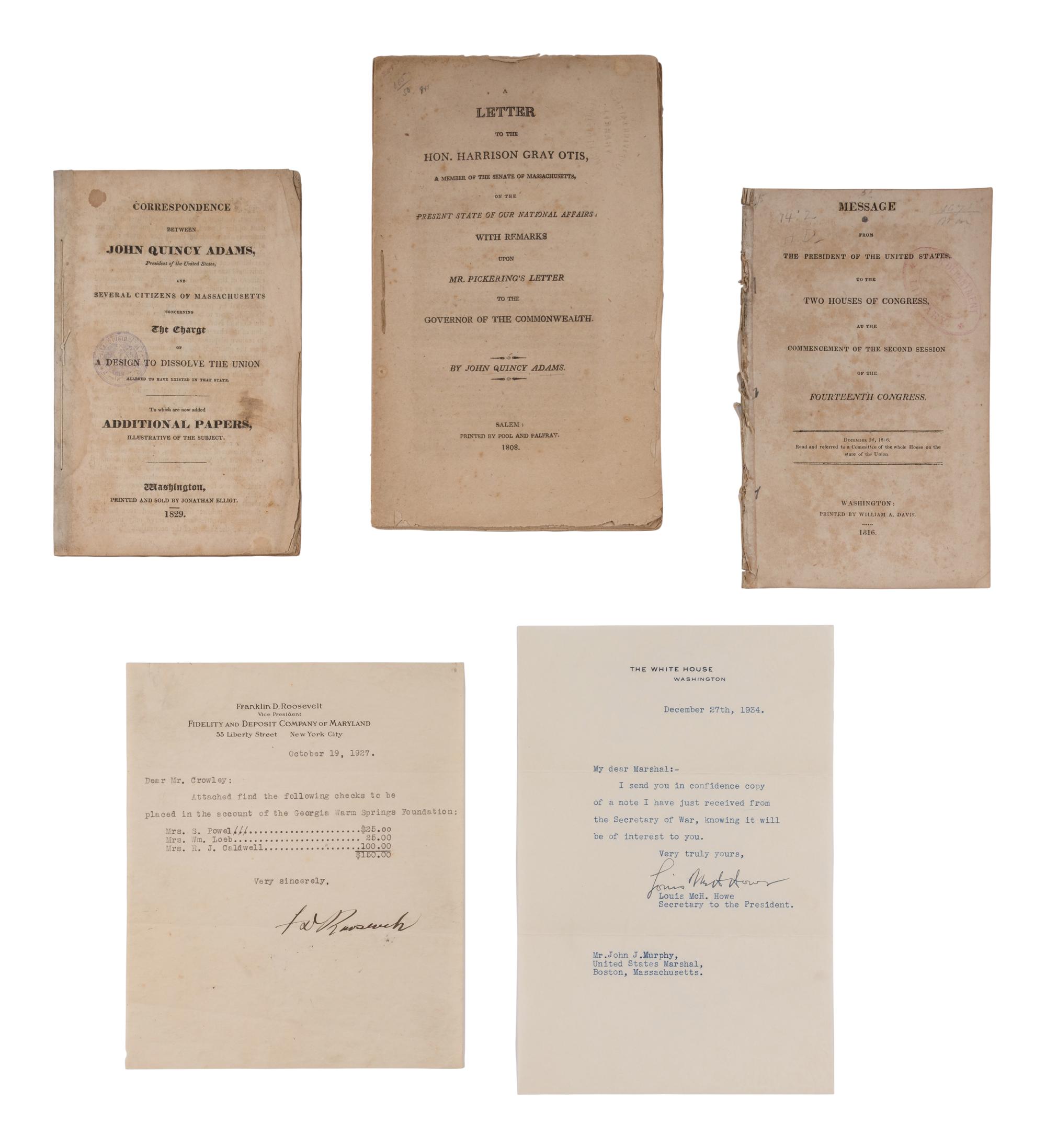 [AMERICAN POLITICS]. A group of approximately 13 works, primarily related to the executive branch, including: