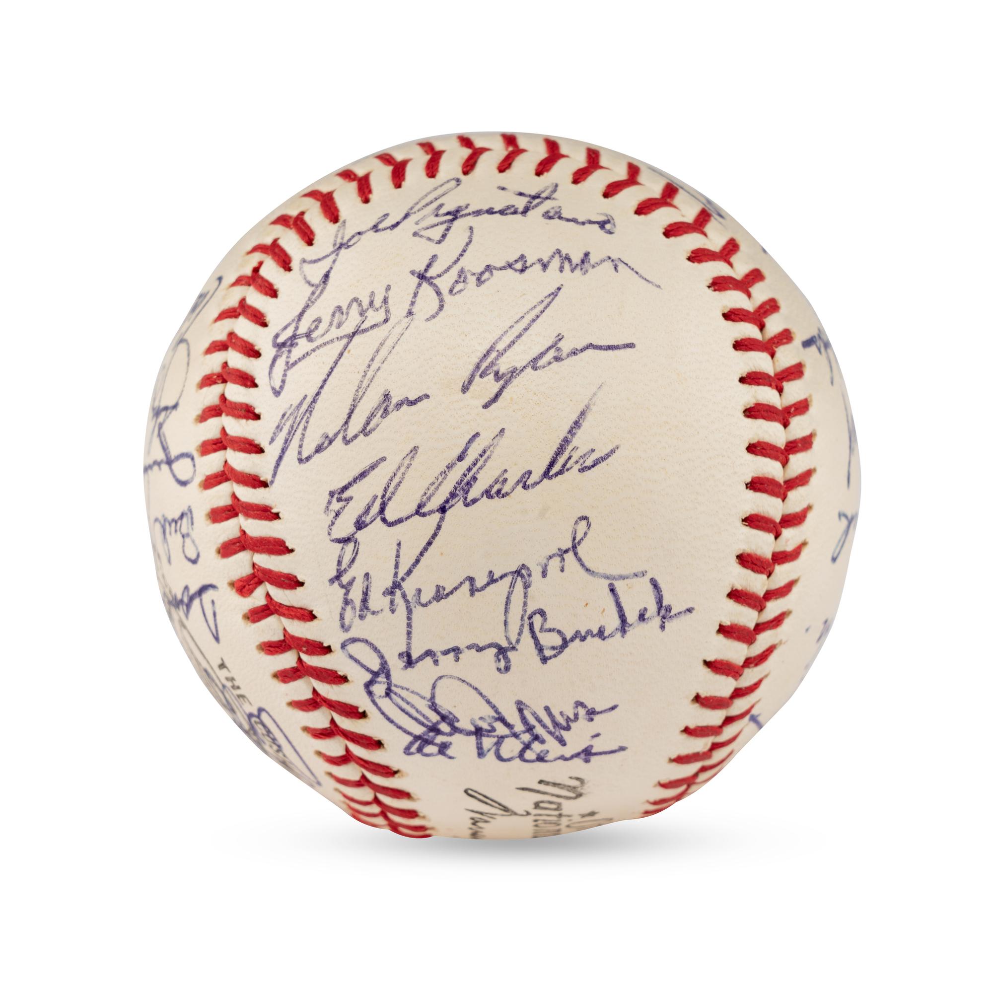 A 1968 New York Mets Team Signed Autograph Baseball Featuring Nolan Ryan and Tom Seaver (Beckett Authentication Services)