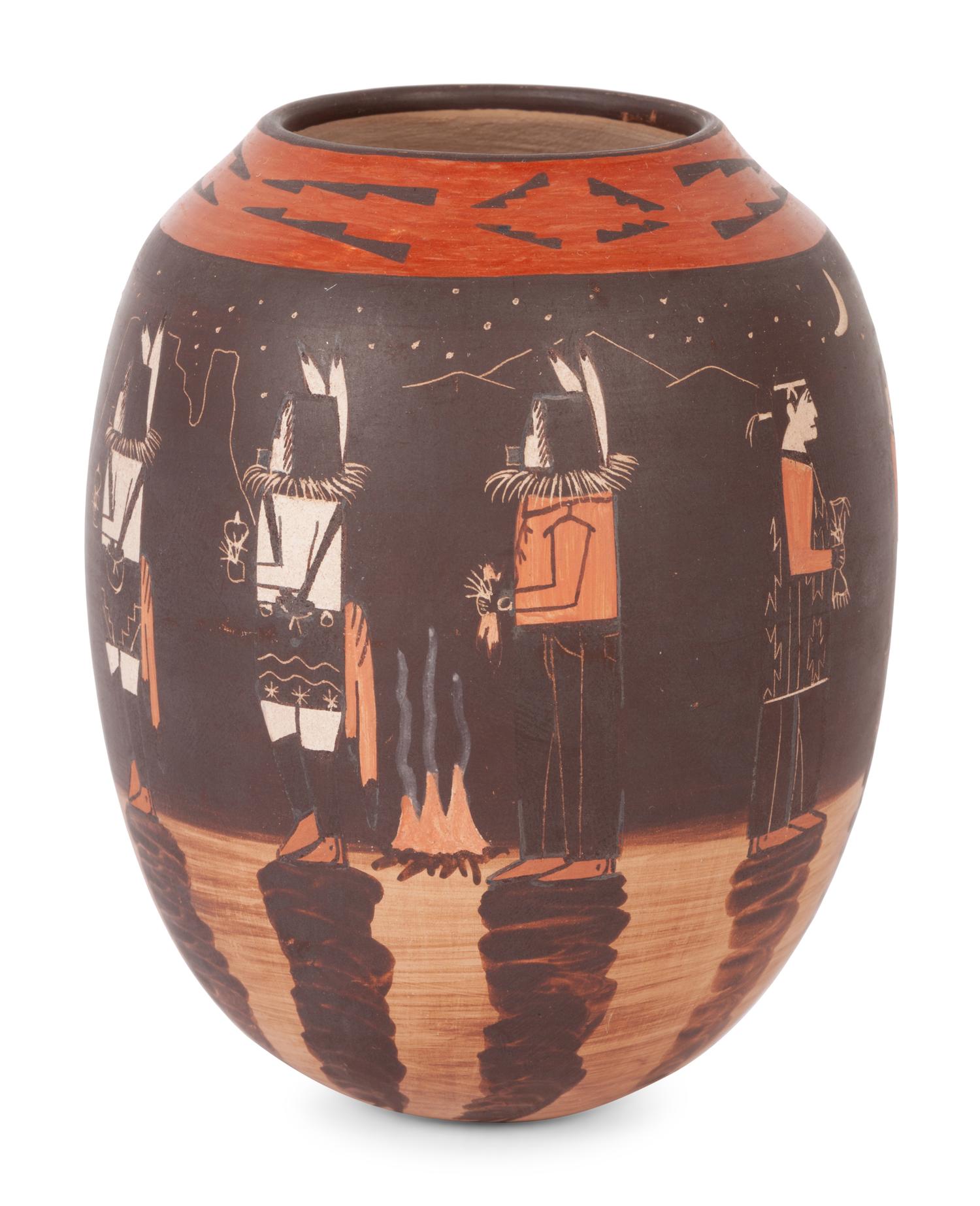 Yeibichai Dancers Pot
