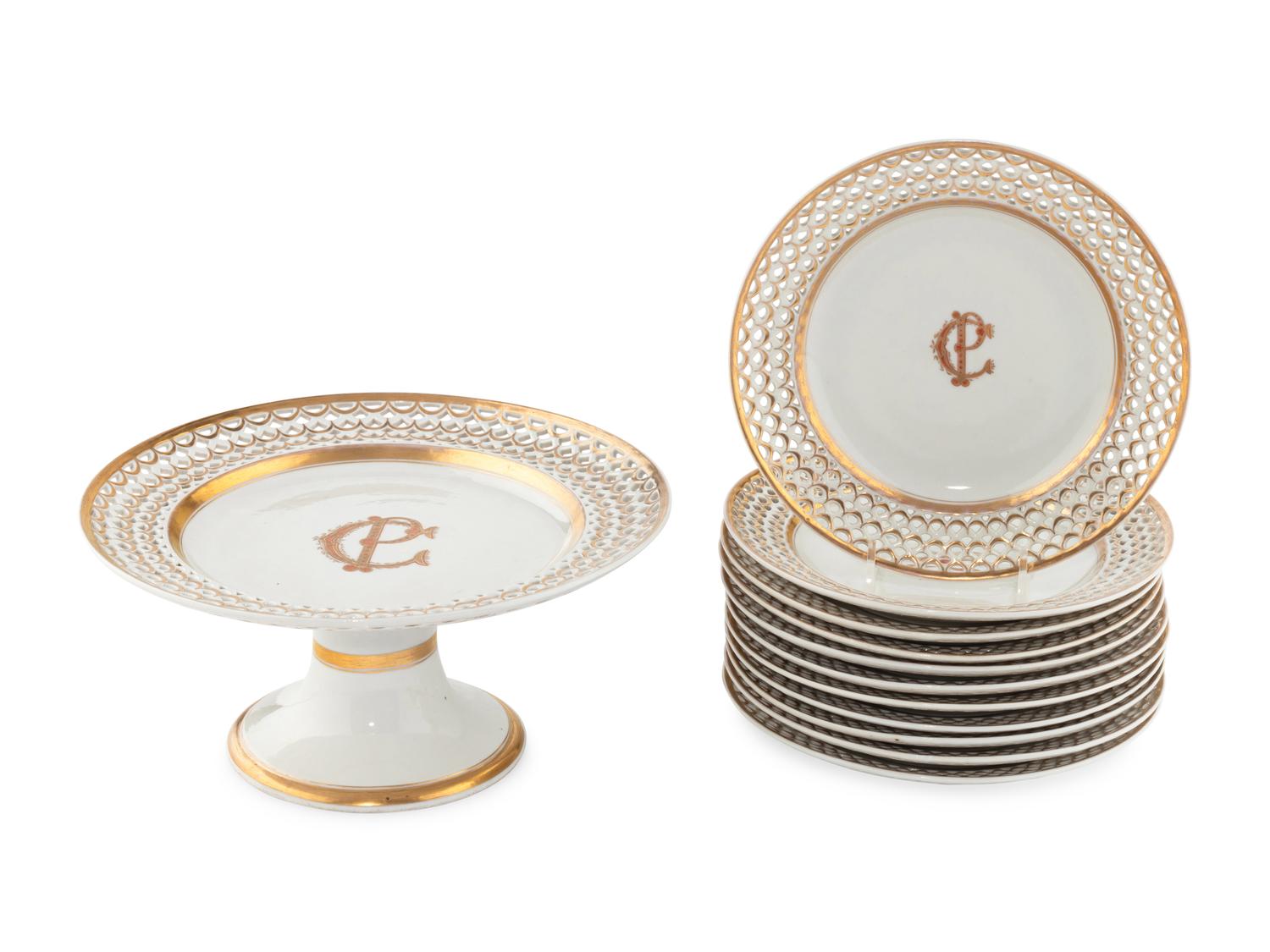 A Herend Porcelain Dessert Service