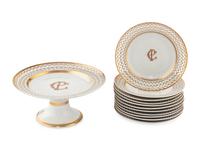 A Herend Porcelain Dessert Service