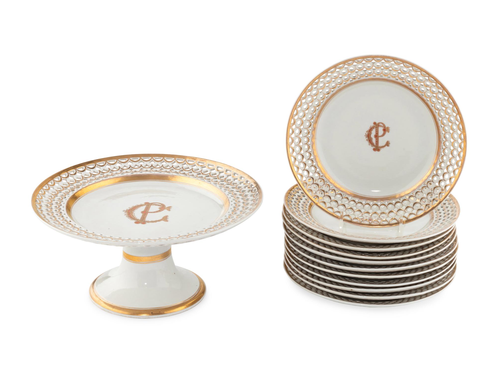 A Herend Porcelain Dessert Service