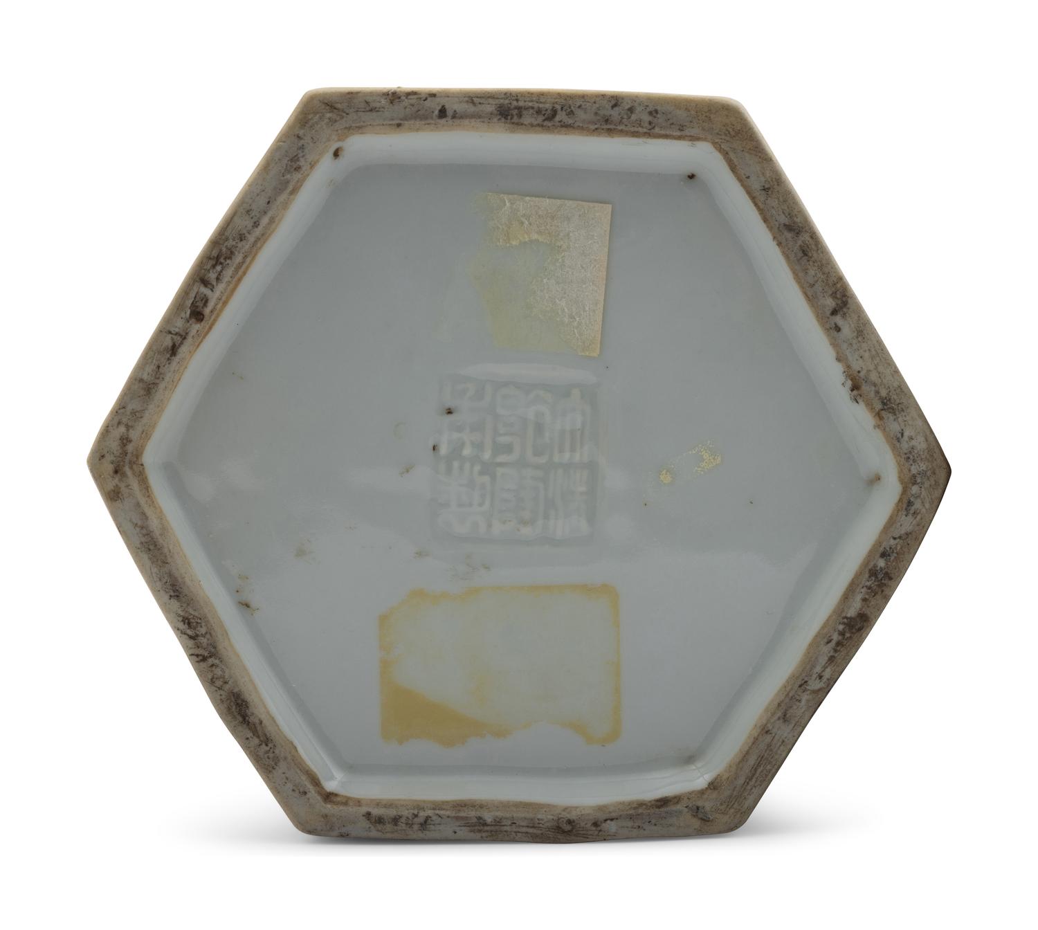 Two Chinese Porcelain Hat Holders