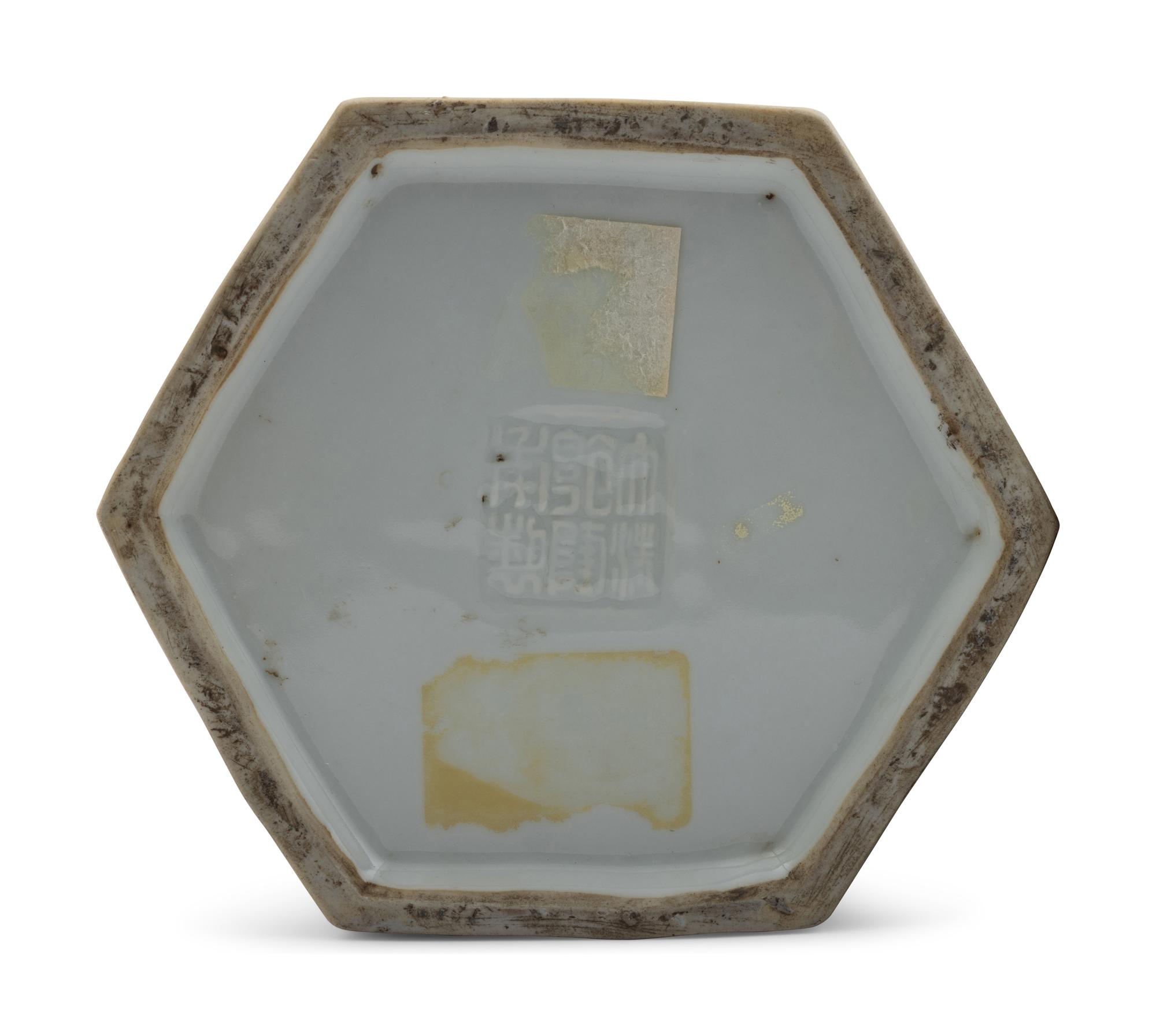 Two Chinese Porcelain Hat Holders