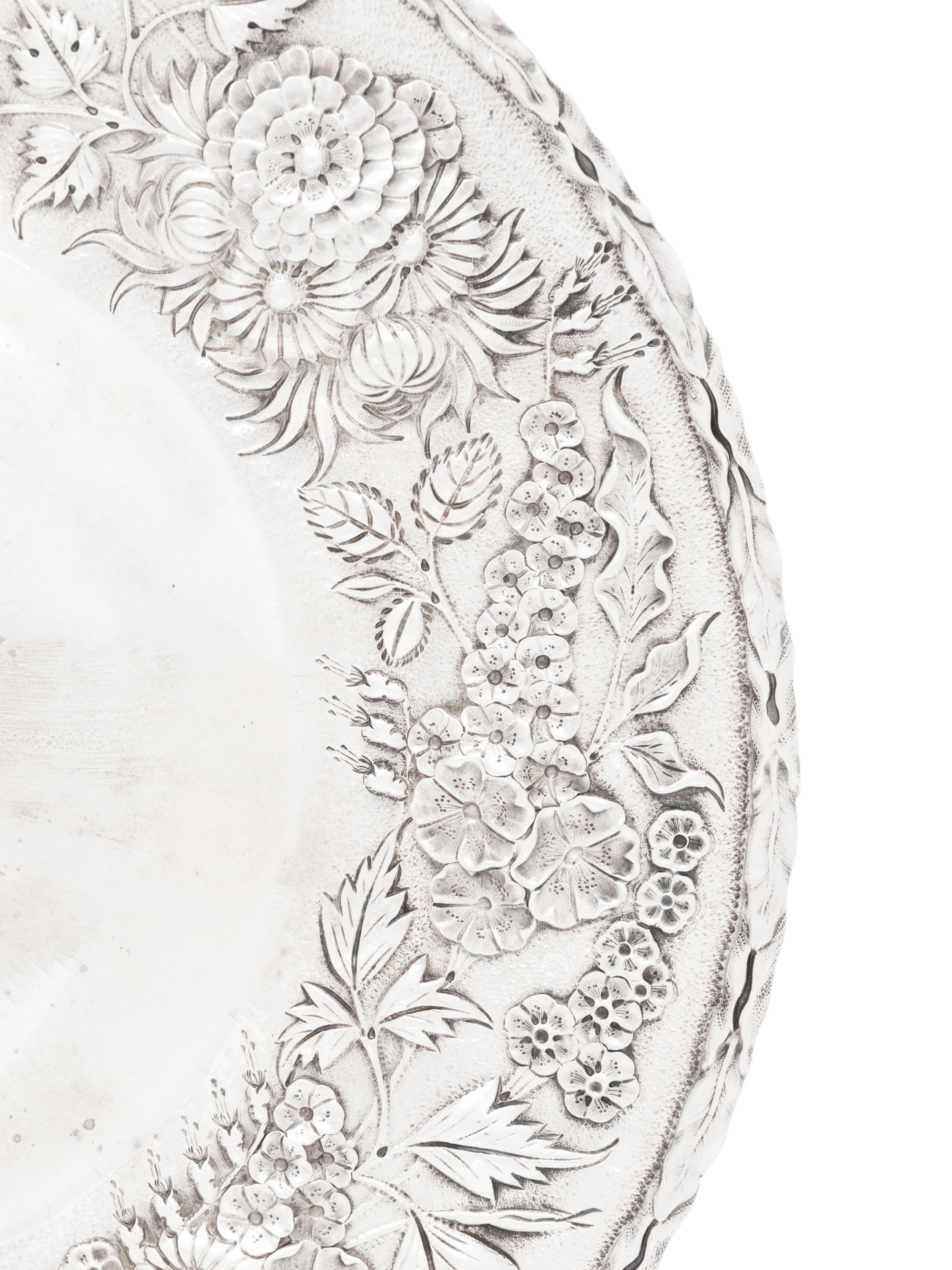 An S. Kirk and Son Repousse Silver Platter