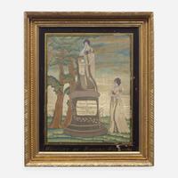 A memorial needlework wrought by Rachel Willard (1785-1808) Attributed to the Susanna Rowson Academy, Roxbury, MA, circa 1803