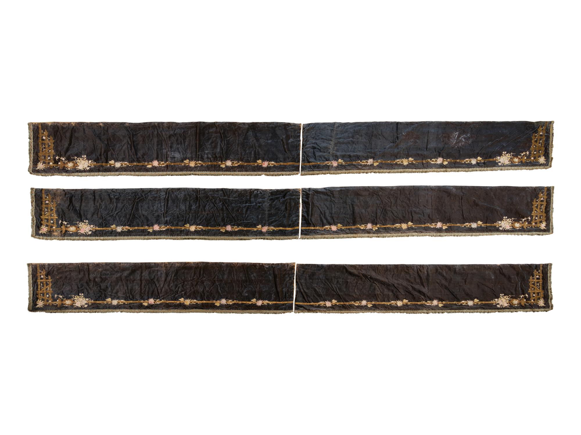 Five Pairs of Aesthetic Movement Drapes, Possibly Herter Brothers