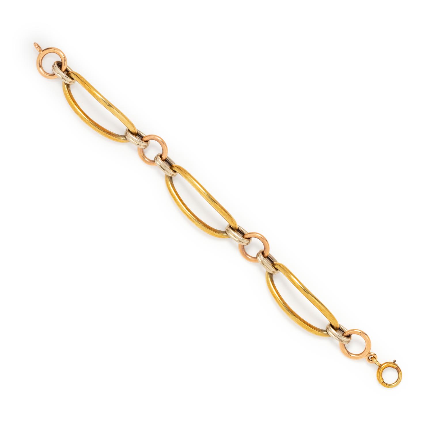TRICOLOR GOLD LINK BRACELET