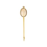 YELLOW GOLD, CAMEO, DIAMOND AND ENAMEL PIN