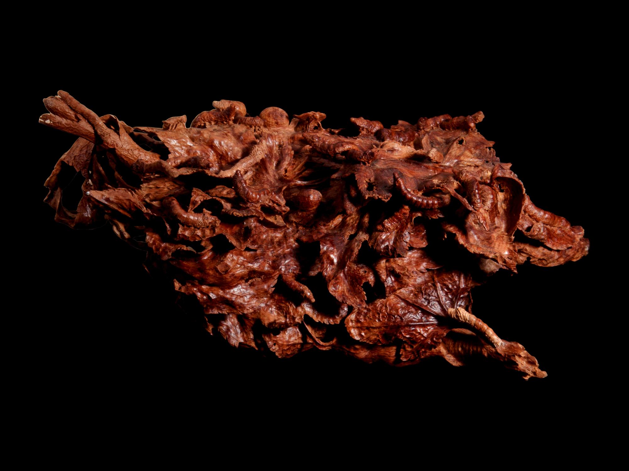 A Large Japanese Wood Okimono