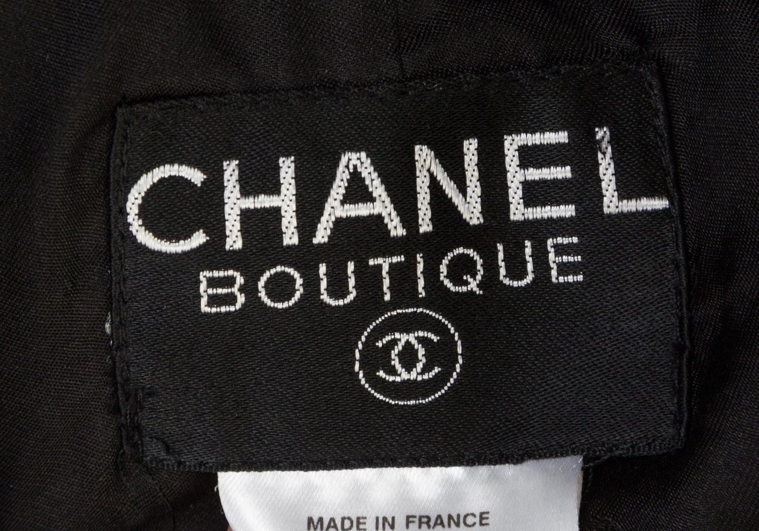 A Chanel Black Wool Jacket, Size 38.