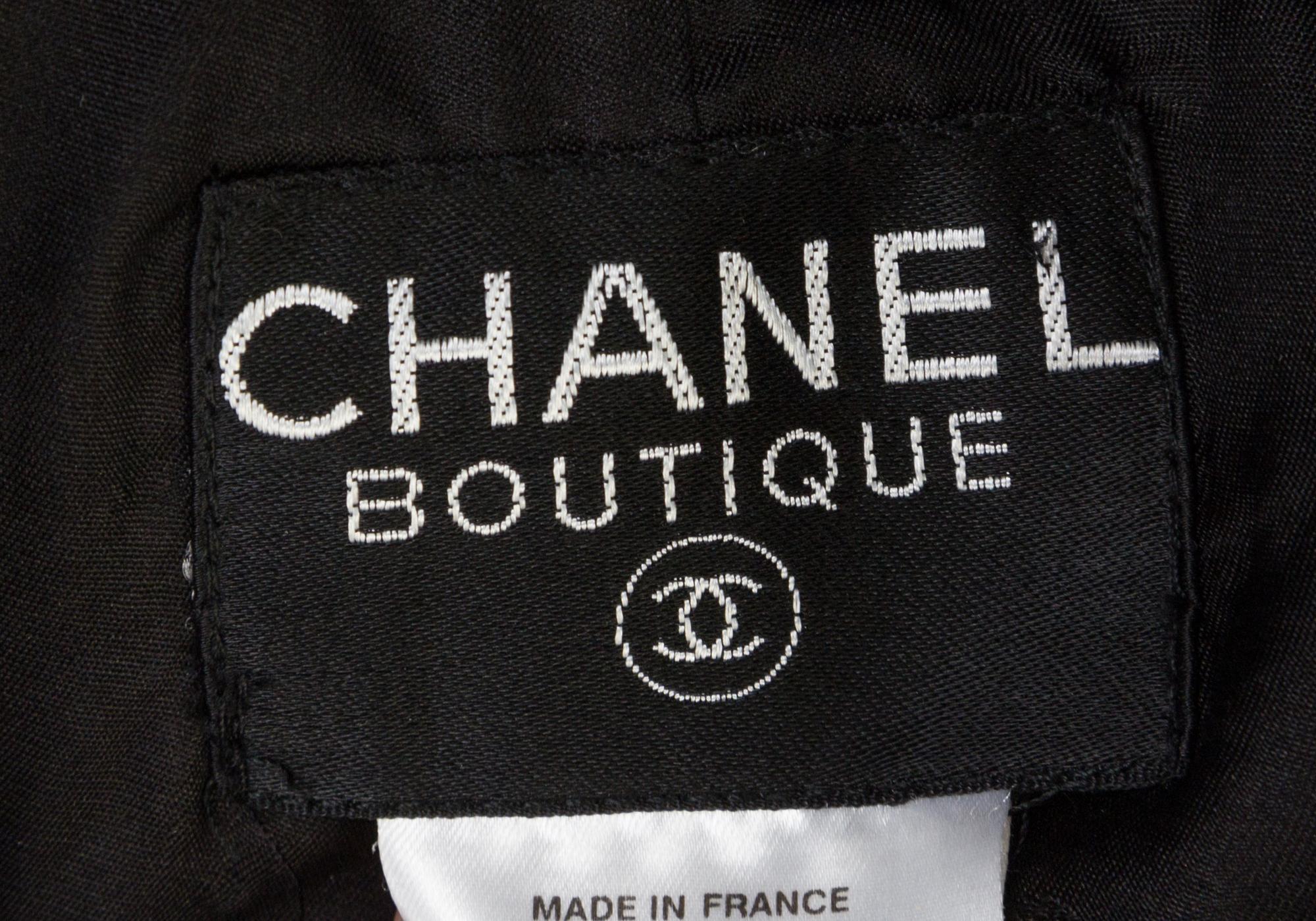 A Chanel Black Wool Jacket, Size 38.