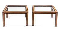 Attributed to David Hicks, SECOND HALF 20TH CENTURY, a pair of square occasional tables