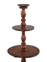 A George III Mahogany Three-Tier Dumbwaiter