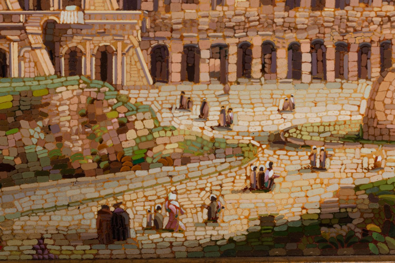 An Italian Micromosaic of the Colosseum in a Giltwood Frame
