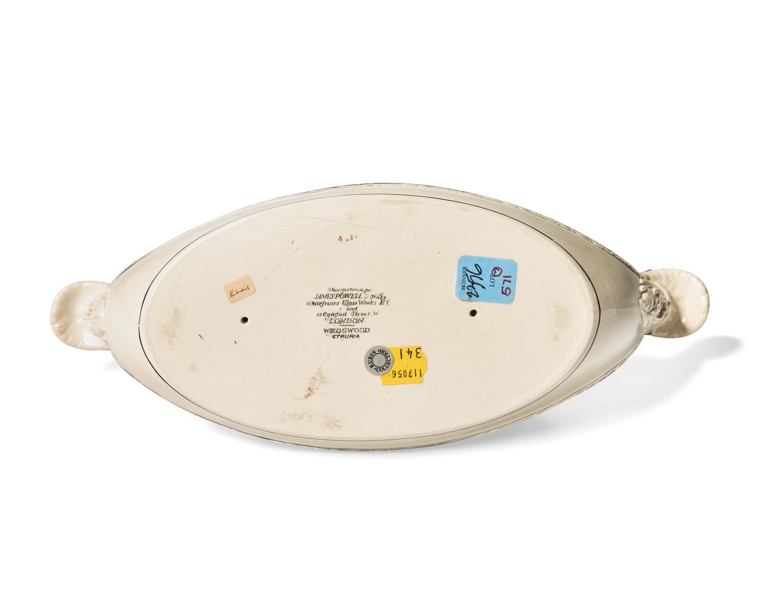 A Wedgwood Enameled Creamware Condiment Stand