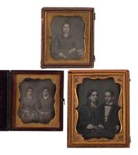 [EARLY PHOTOGRAPHY]. A group of 7 cased images featuring possibly mixed race subjects, including: