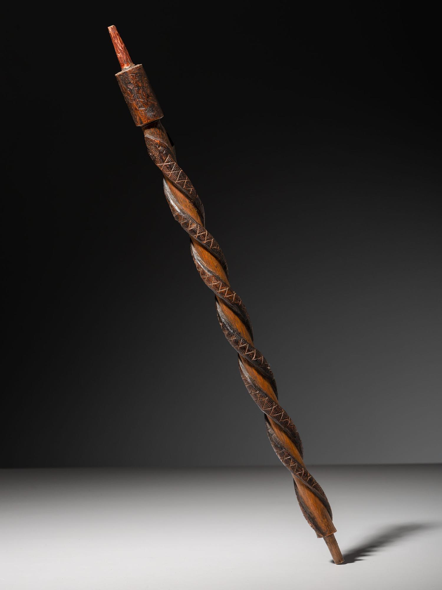 Great Lakes Carved Pipe Stem, with Snakes