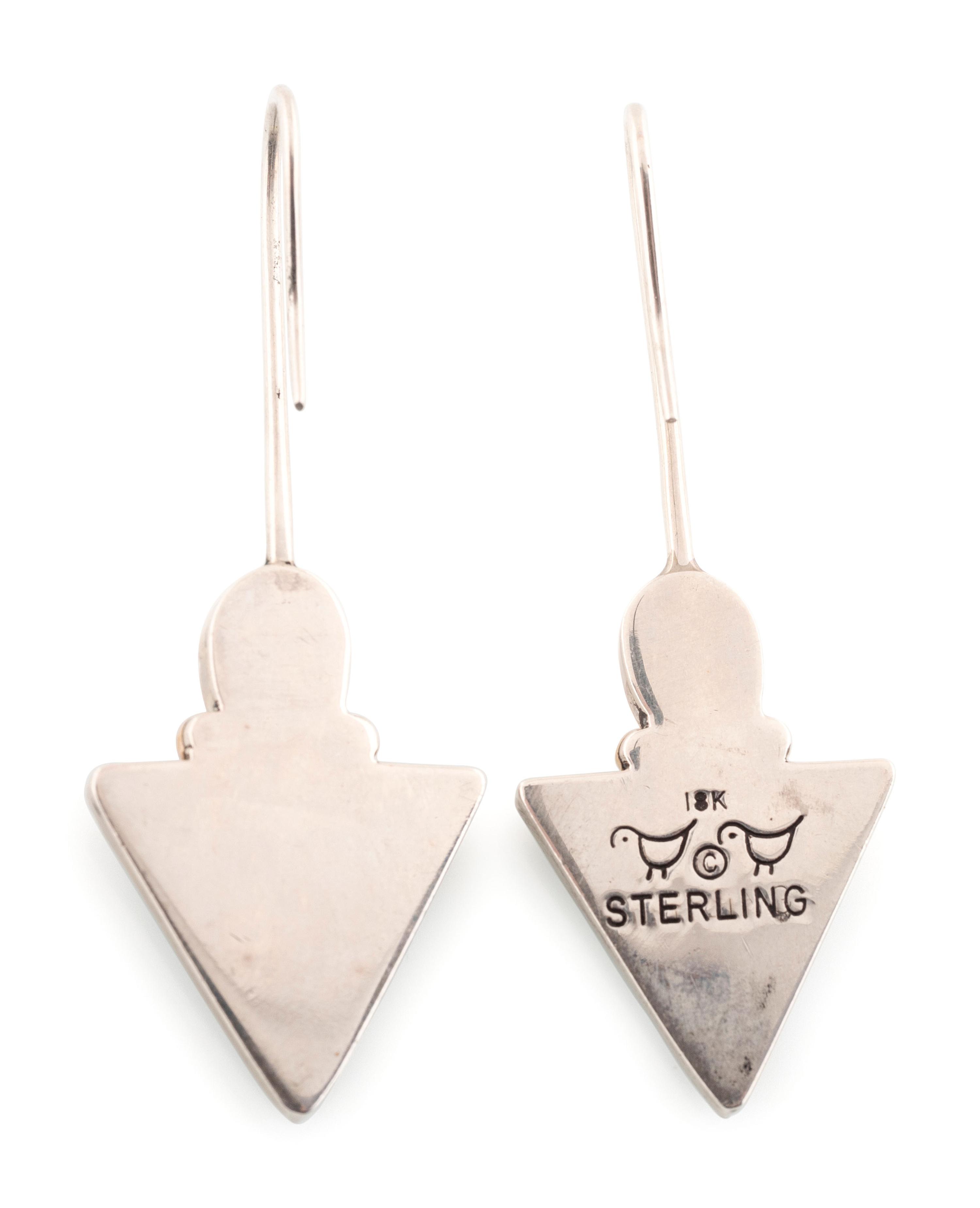 Pueblo Silver Earrings