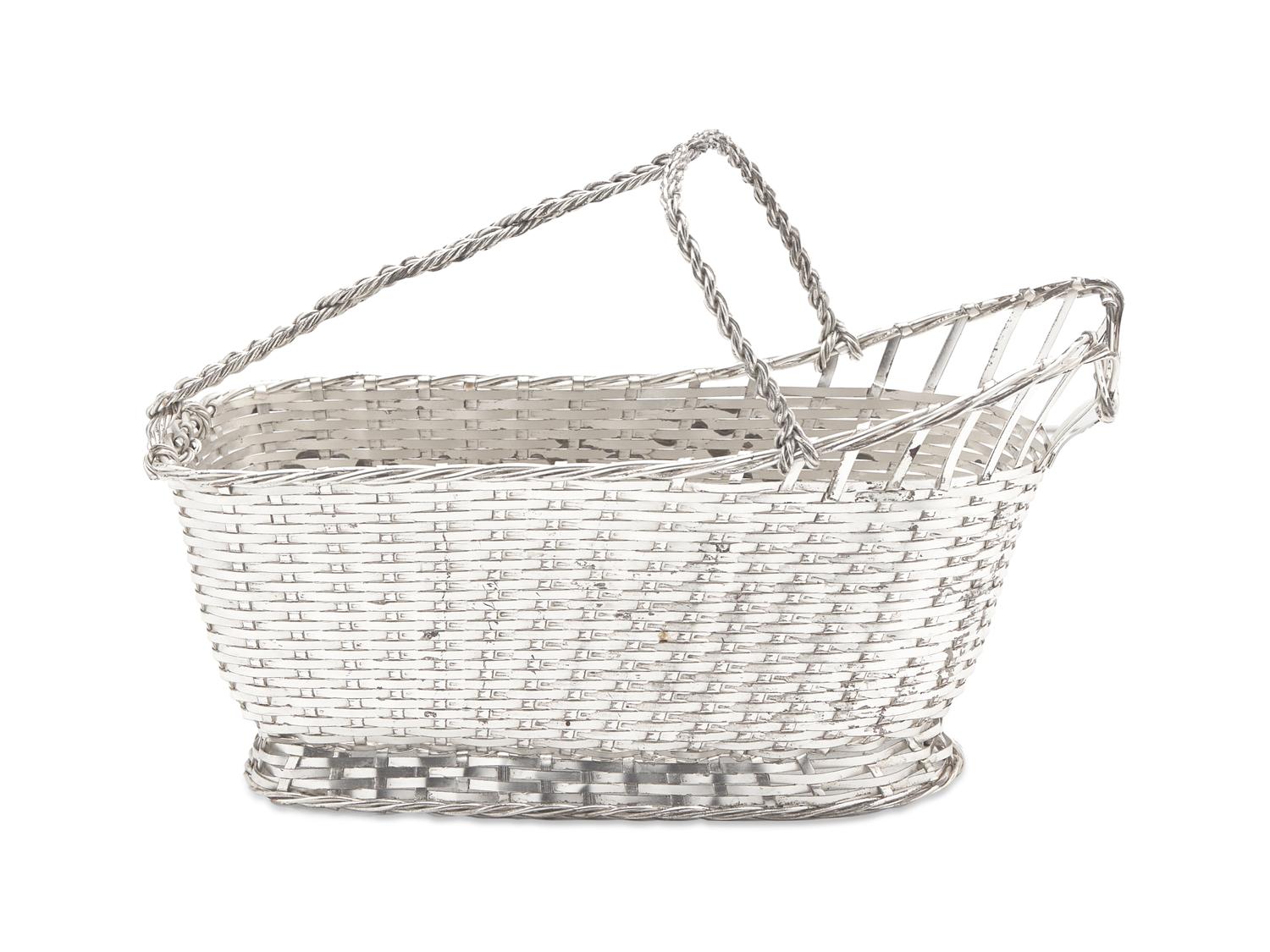 A Christofle Gallia Silver-Plate Wine Bottle Caddy